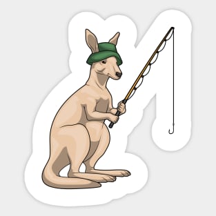 Kangaroo Fisher Fishing rod Fishing Sticker